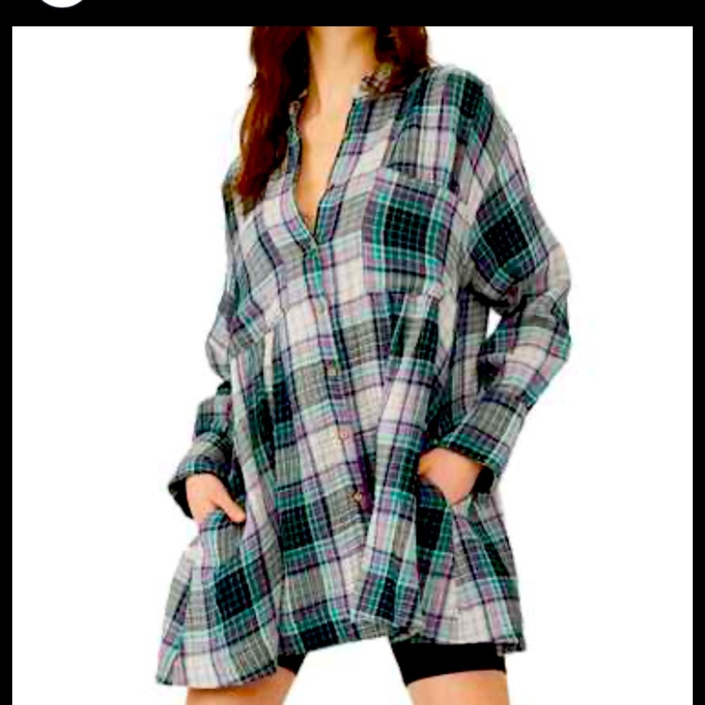 FREE PEOPLE VOYAGE SHIRT DRESS